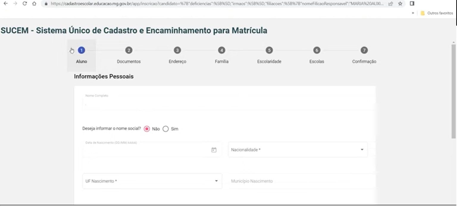 Matrícula Escolar MG 2024 Inscrições Online