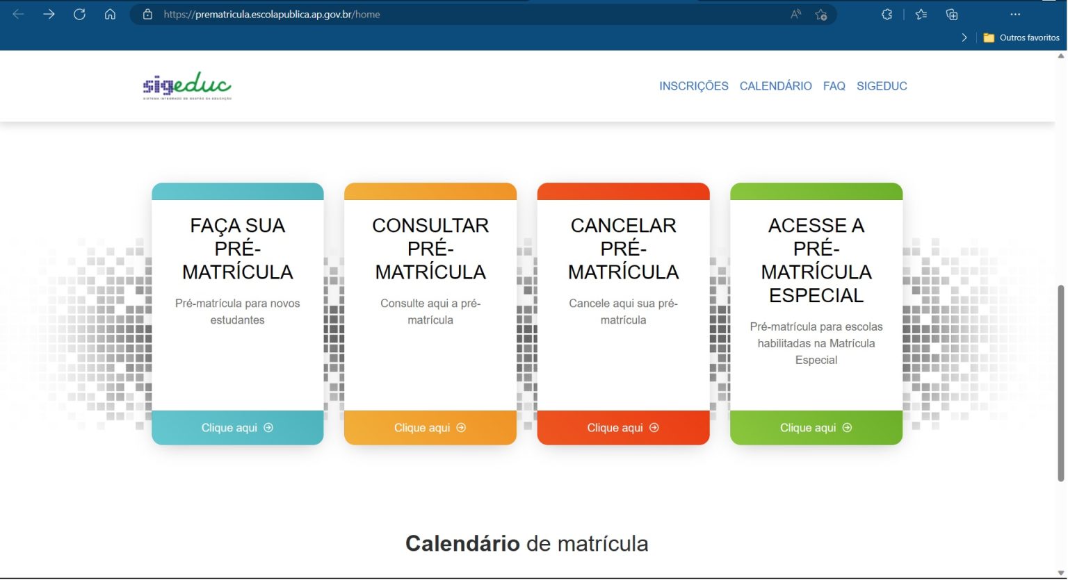 Matr Cula Escolar Amap Inscri Es Online Datas E Resultados