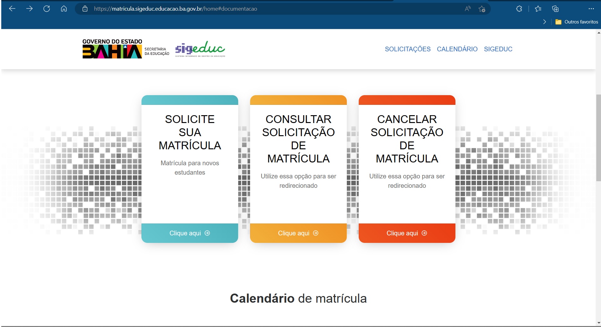 Matrícula Escolar Bahia 2024